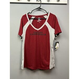 Arizona‎ Cardinals Shirt NFL Women's XL V neck Hands High in Red Graphic NEW